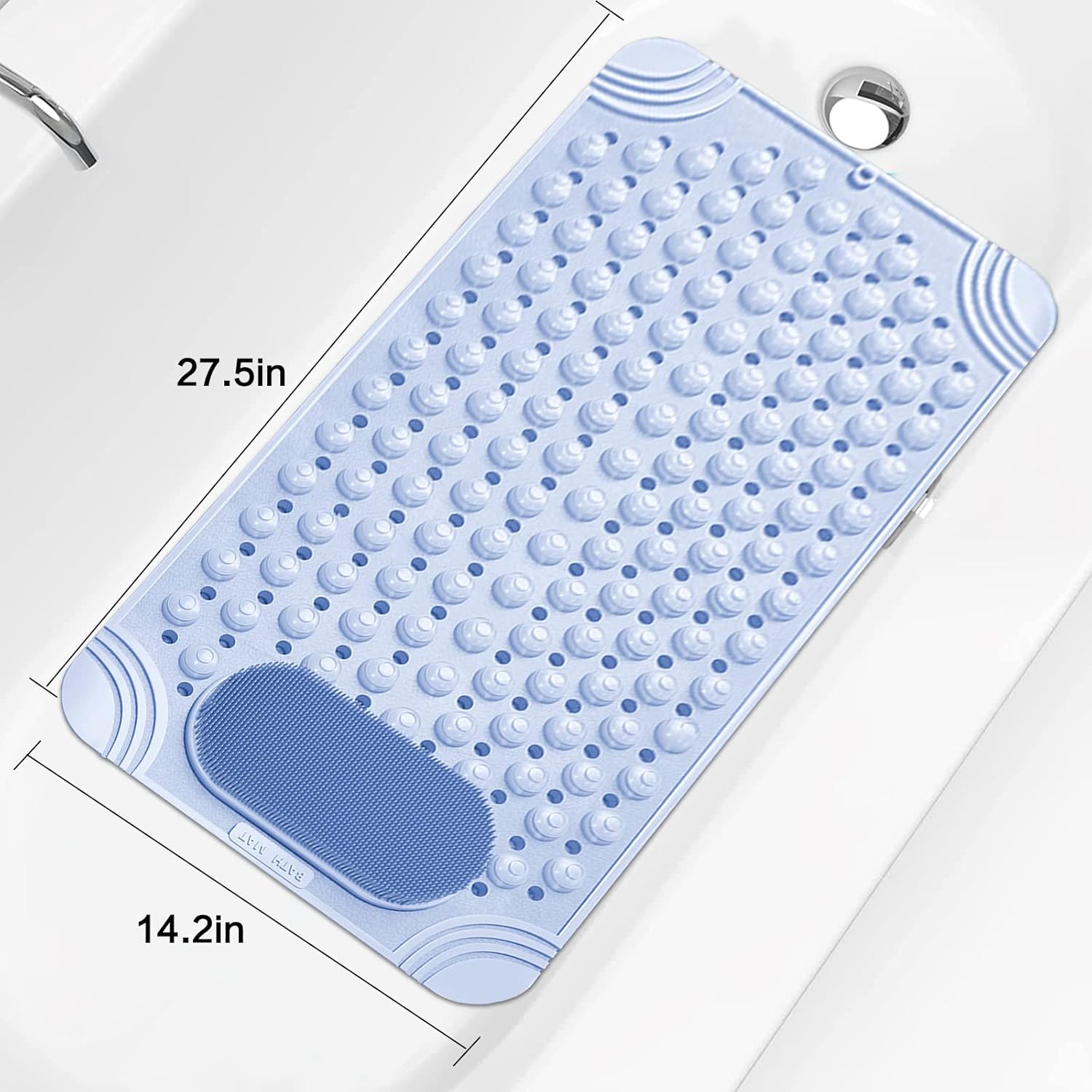 Bath Tub Mat Shower Mat Non Slip Bathtub Mats with Suction Cups Bath Mat for Tub Bathroom Mats  Machine Washable