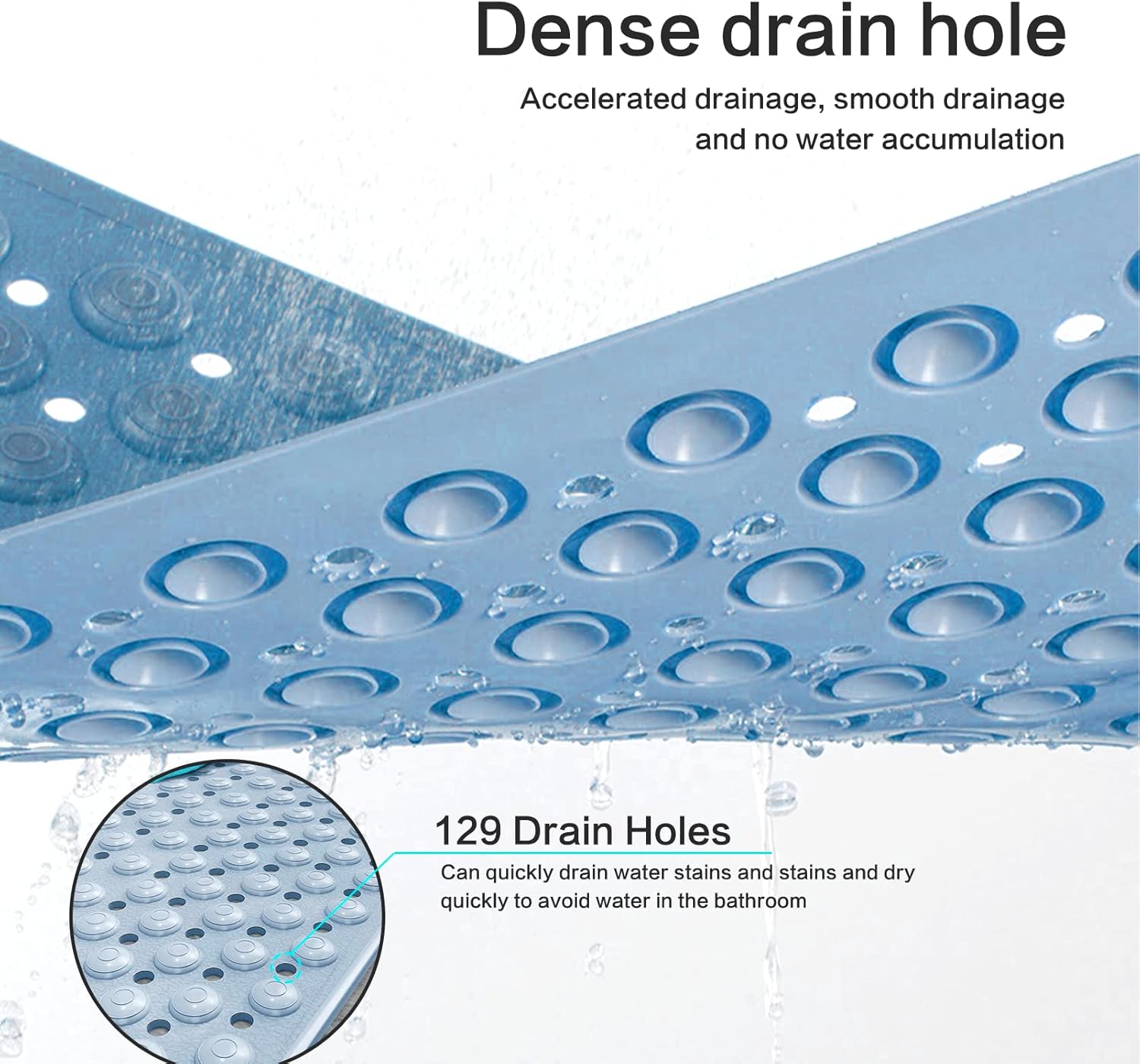 Bath Tub Mat Shower Mat Non Slip Bathtub Mats with Suction Cups Bath Mat for Tub Bathroom Mats  Machine Washable