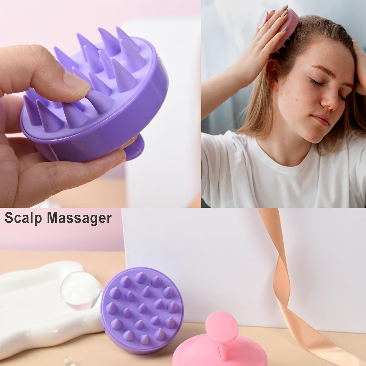 11Pcs Hair Brush Set with Continuous Hair Spray Bottle for Women, Rat Tail Combs for Toddlers, Soft Scalp Massager, Detangling Hairbrush for Wet Dry Curly Hair