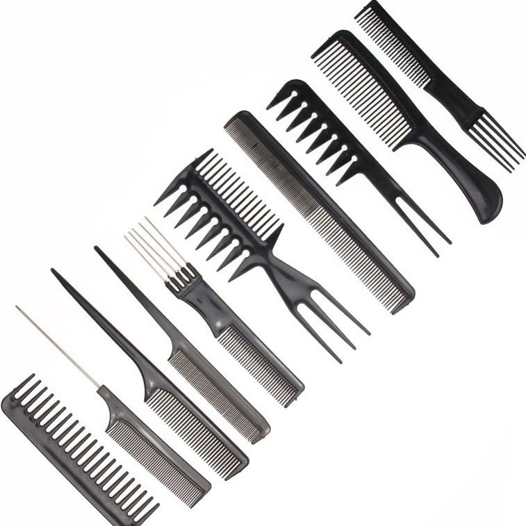 10Pcs Comb Set for Hair Styling, Hair Stylist Professional Styling Comb Set for Women Men
