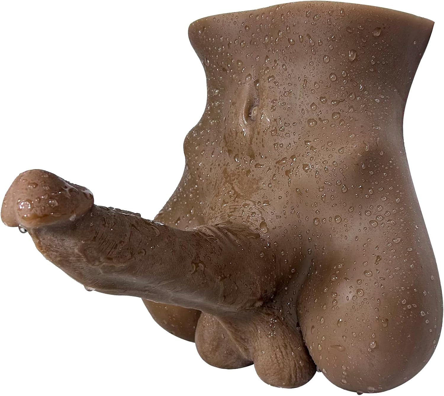 Dildo Sex Doll Torso TPE Sexdoll for Women Masturbation, Female Masturbator Toy Flexible Huge Penis, Tan TPE Torso for Real Sex Pleasure, Unisex Woman Adult Sex Toy for Solo Couple