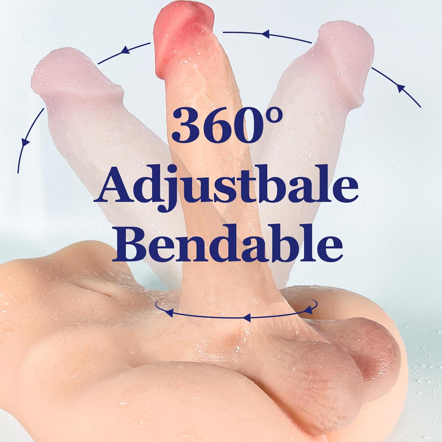 Dildo Sex Doll Torso TPE Sexdoll for Women Masturbation, Female Masturbator Toy Flexible Huge Penis, Tan TPE Torso for Real Sex Pleasure, Unisex Woman Adult Sex Toy for Solo Couple