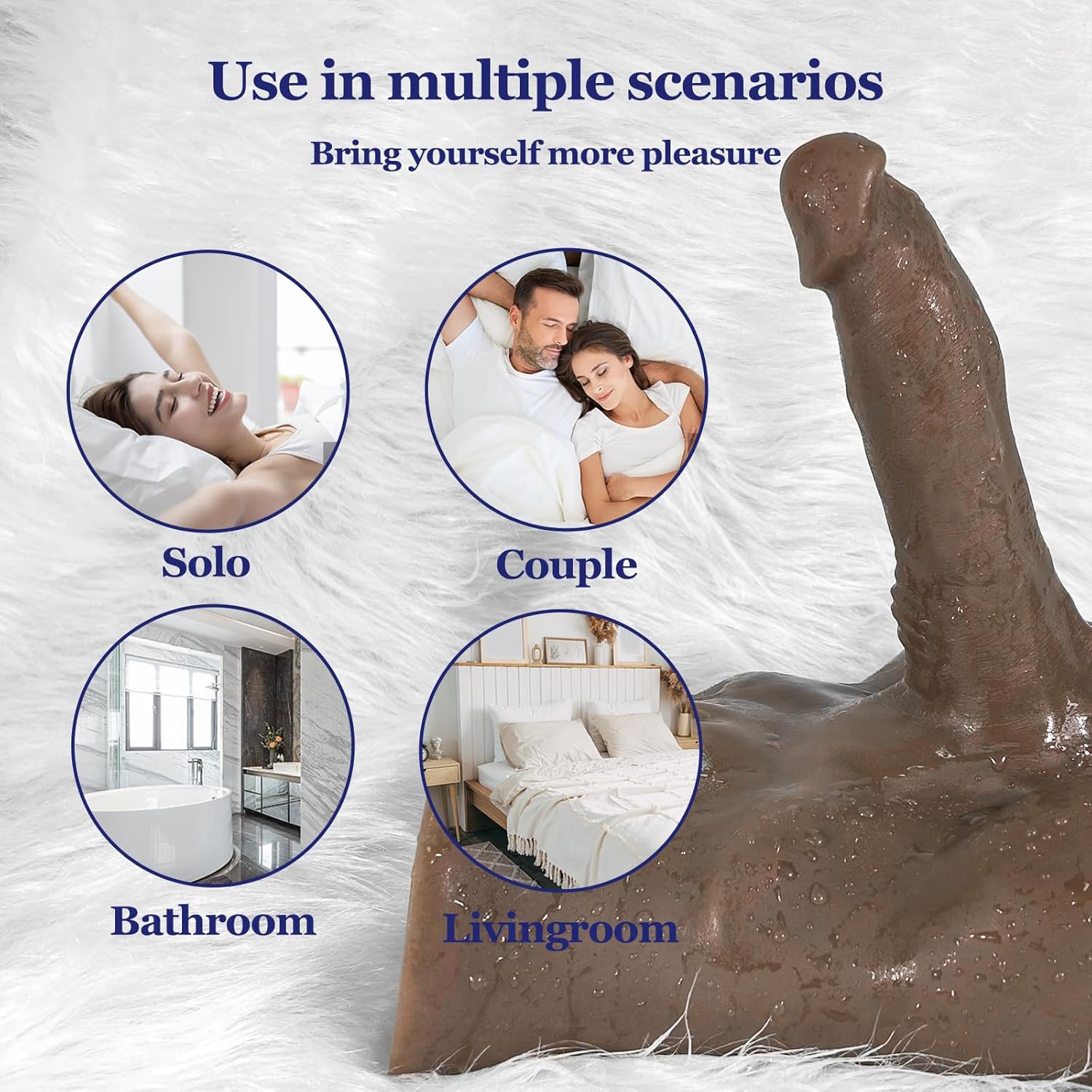 Dildo Sex Doll Torso TPE Sexdoll for Women Masturbation, Female Masturbator Toy Flexible Huge Penis, Tan TPE Torso for Real Sex Pleasure, Unisex Woman Adult Sex Toy for Solo Couple