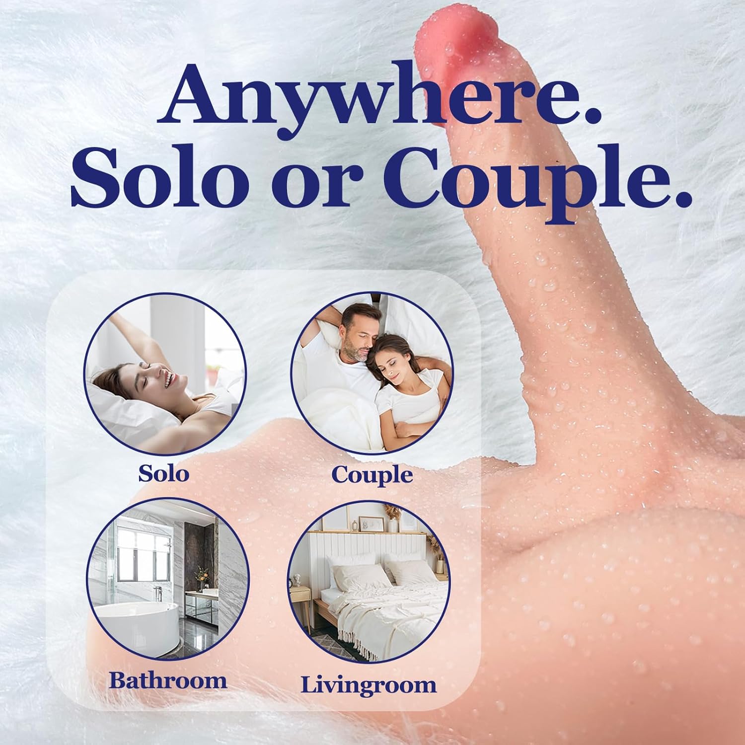 Dildo Sex Doll Torso TPE Sexdoll for Women Masturbation, Female Masturbator Toy Flexible Huge Penis, Tan TPE Torso for Real Sex Pleasure, Unisex Woman Adult Sex Toy for Solo Couple