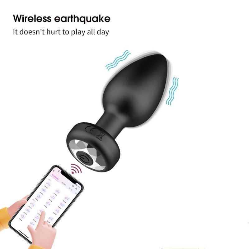 Vibrating Anal Plug Sex Toys - Light Up Butt Vibrator with 10Vibrating Mode, Training Anal Beads Prostate Massager with Heart Base, APP Control Adult Sex Toys for Women Men Gay Solo - image 7