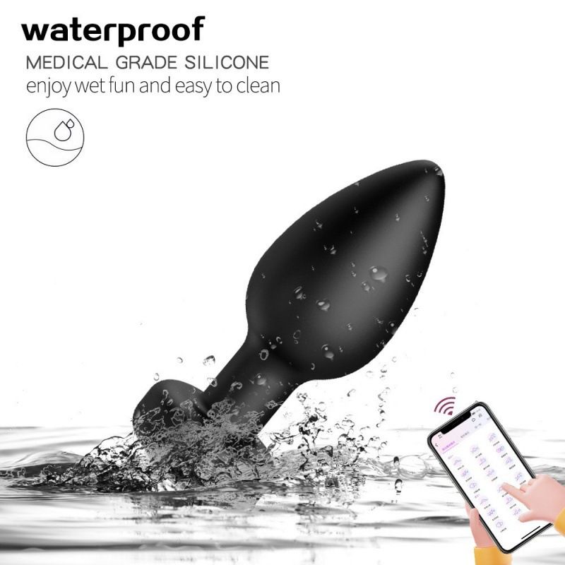 Vibrating Anal Plug Sex Toys - Light Up Butt Vibrator with 10Vibrating Mode, Training Anal Beads Prostate Massager with Heart Base, APP Control Adult Sex Toys for Women Men Gay Solo - image 3