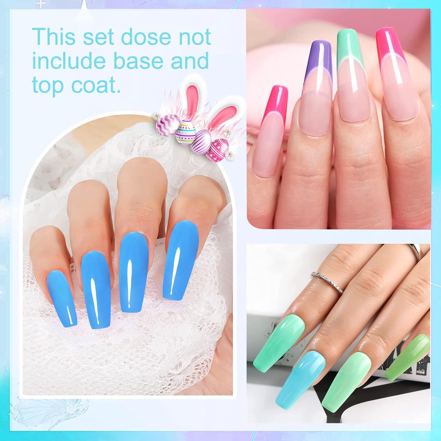 6 Colors Dip Powder Set, Glitter Dipping Powder Color Set, Glossy Nail Art Manicure DIY Salon Home Gift for Ladies