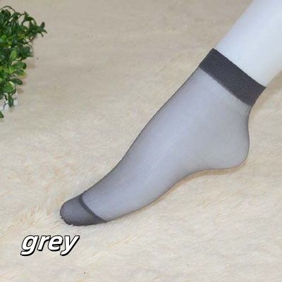 5 pair  of  Spring and summer super thin socks ladies transparent invisible socks crystal socks wholesale anti-hook silk summer flesh-colored sexy stockings