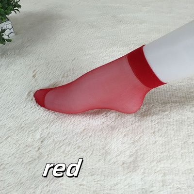 5 pair  of  Spring and summer super thin socks ladies transparent invisible socks crystal socks wholesale anti-hook silk summer flesh-colored sexy stockings