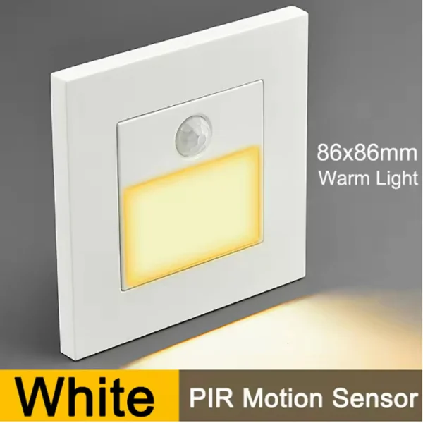 LED Floor Night Light Smart Light PIR Motion Detector Sensor Stair Light Recessed Step Light Ladder Wall Light Kitchen Corridor
