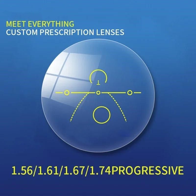 Progressive Multifocal Glasses CR39 Optical Glasses Lenses 1.56/1.61/1.67/1.74 Professional Custom Prescription Lenses