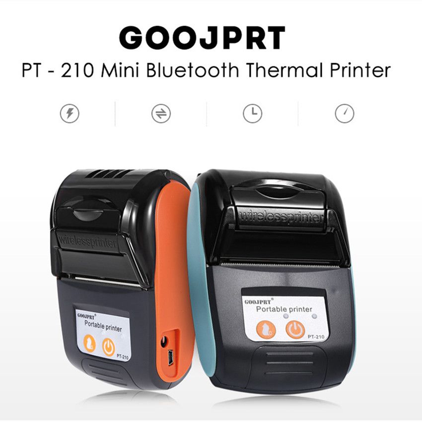 58mm Receipt Printer Mini Thermal Printing Wireless BT USB Mobile PrinterCompatible with Android/iOS/Windows System
