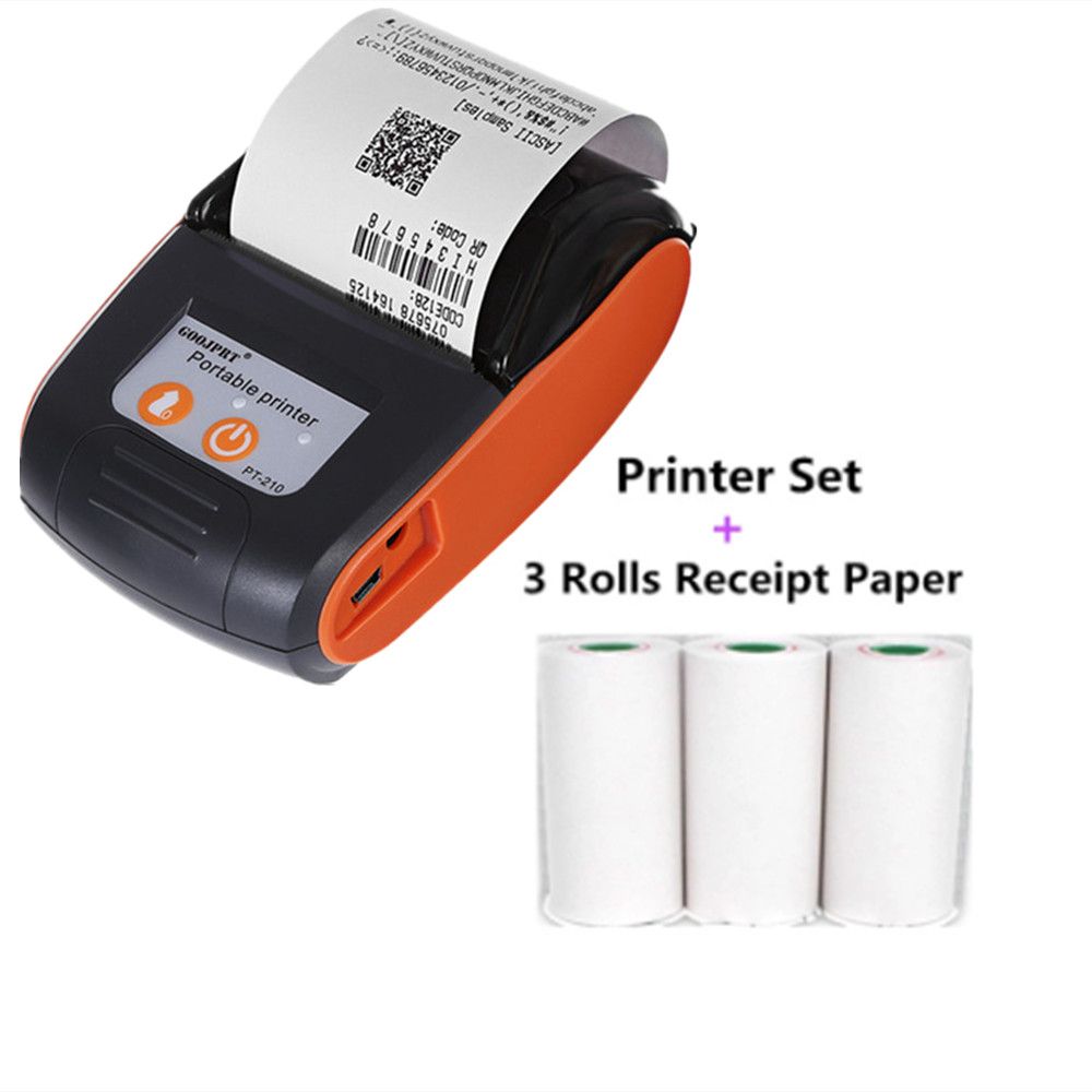58mm Receipt Printer Mini Thermal Printing Wireless BT USB Mobile PrinterCompatible with Android/iOS/Windows System