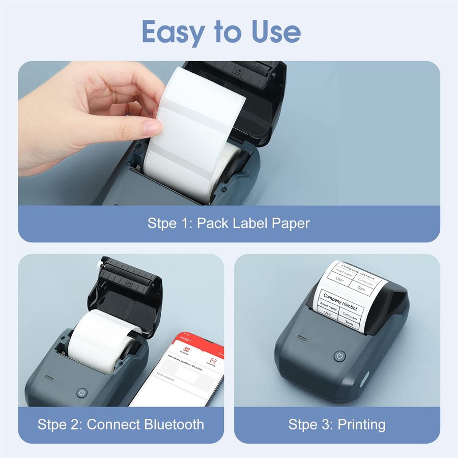 Niimbot B21 Mini Portable Thermal Label Printer Mini Adhesive Sticker Printers for Home Office For Mobile Phone NEW