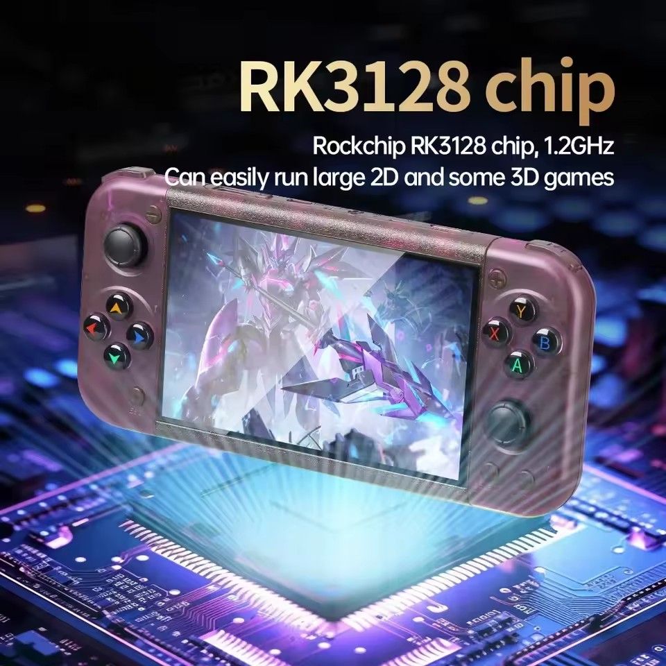 RG50XX Handheld Retro Game Console 5Inch Display 64G Video Games LINUX 3D Joystick For GBC GBA PSP 19+Simulator