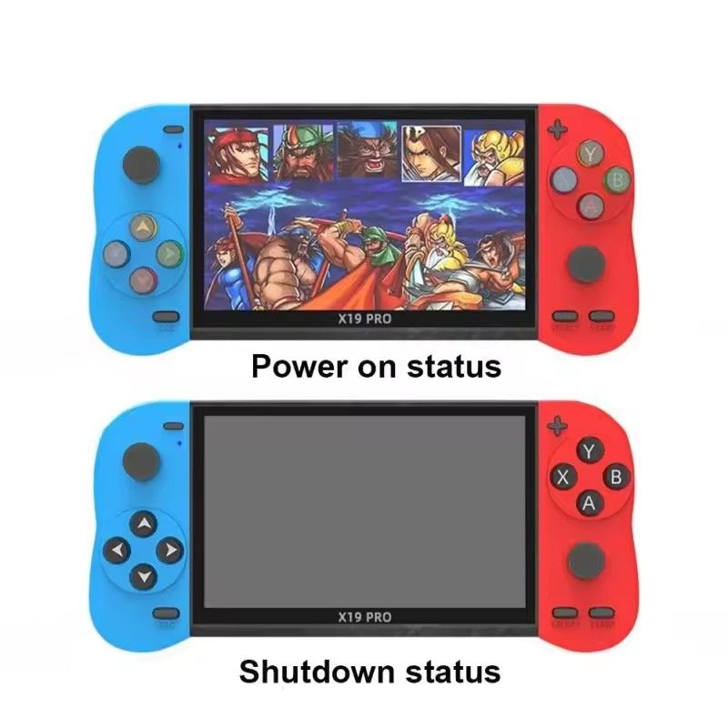 X19 Pro 5 inch portable game console 8GB 32GB hanheld game player with 2000 free games for Arcade neogeo mame colorful buttons