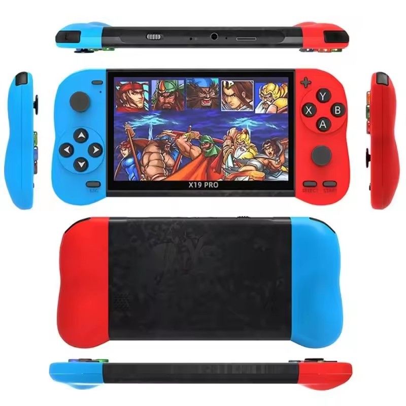X19 Pro 5 inch portable game console 8GB 32GB hanheld game player with 2000 free games for Arcade neogeo mame colorful buttons