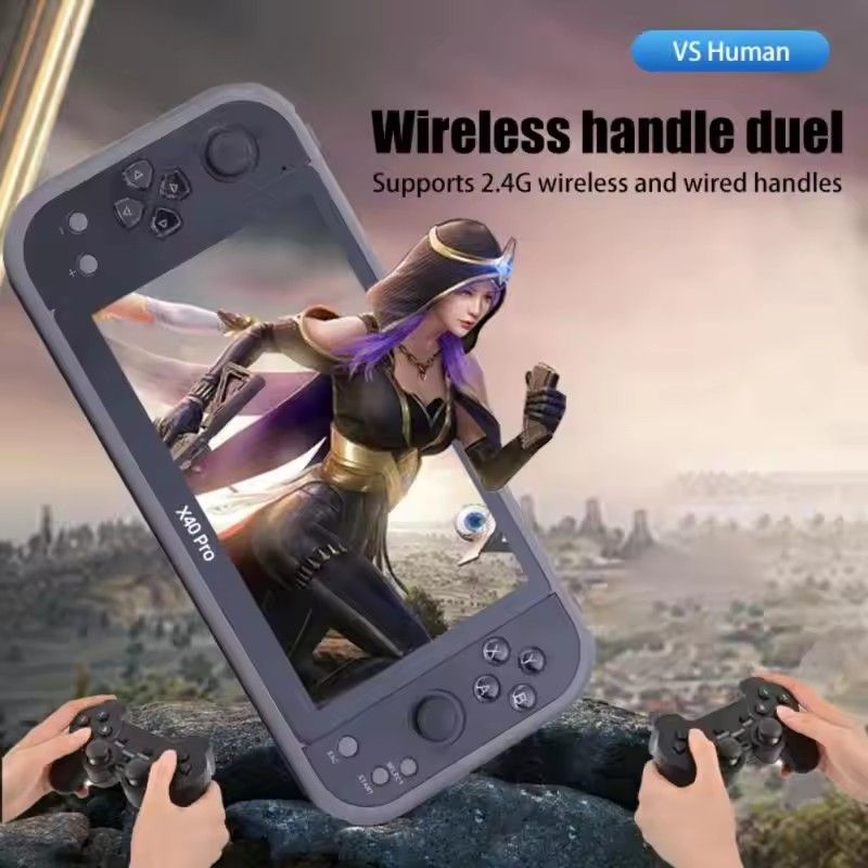X40Pro 7.0" LCD Double Rocker Portable Game Console Video Built In 30000+ Games MP4 Player For GBA/NES Child‘s Gifts