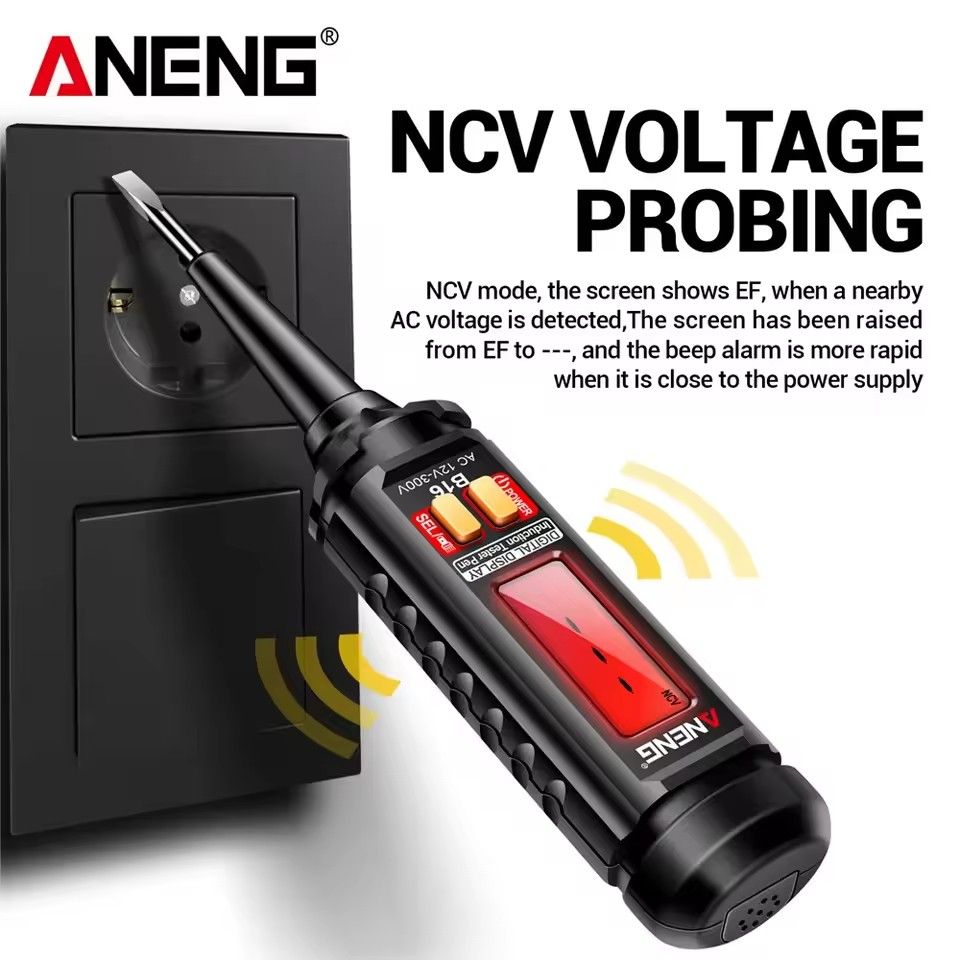3PCS B16 Digital Voltage Testers Detector Pen Non-Contact 12V-300V Portable Screwdriver Indicator Voltages Meter Tester Tools