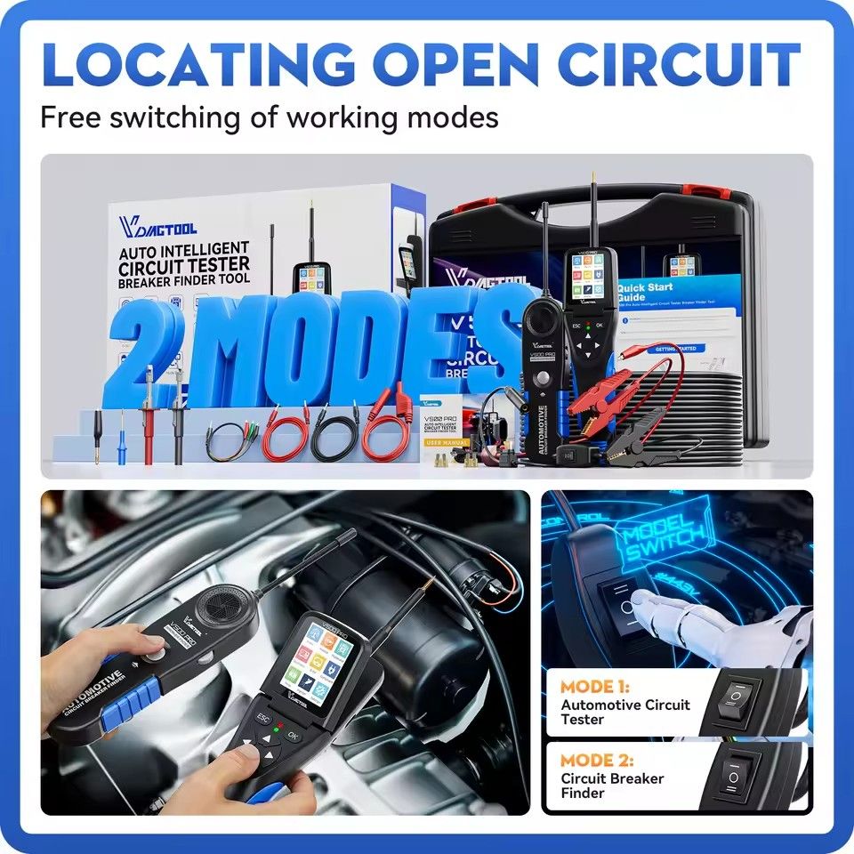 VDIAGTOOL V500PRO Automotive Power Circuit Probe Tester Kit 9V-30V Car Circuit Tester Electrical System Diagnostic Tool