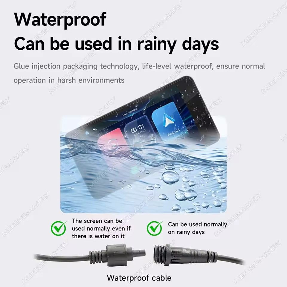 4.7 inch Portable Motorcycle MP5 GPS Navigation Display Life waterproof Wireless Carplay Moto Android Auto DVR Drive Recorder