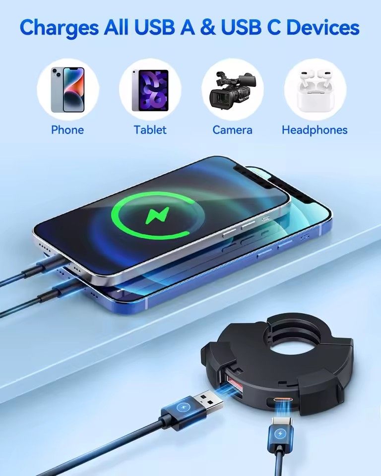 12V New Motorcycle Usb Fast Charger With Type C Cell Phone Port Power Outlet Waterproof Socket Chargers Plug Adapters For Moto