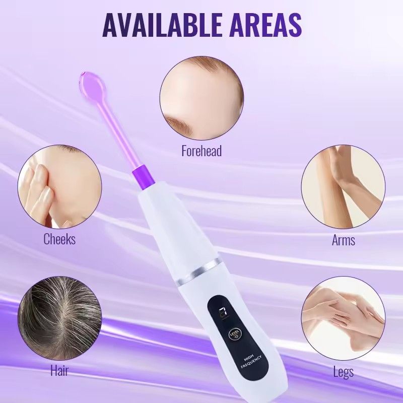 New 6in1 Dual Mode High Frequency Wand Orange (Argon) for Acne Purple (Neon) for Firming Professional Home Spa Device Skin care