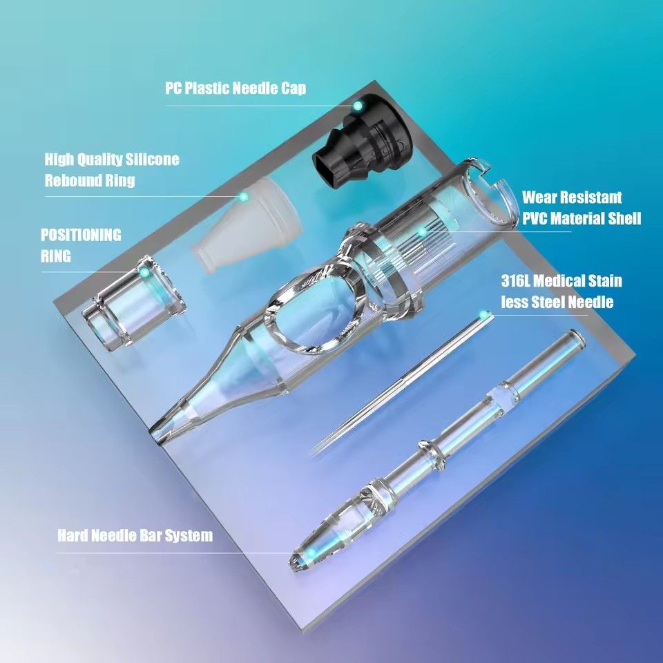 20/50PCS Transparent Tattoo Cartridge Needles RL RS M1 CM Disposable Sterilized Cartridge Needles for Tattoo Machine Pen Supply