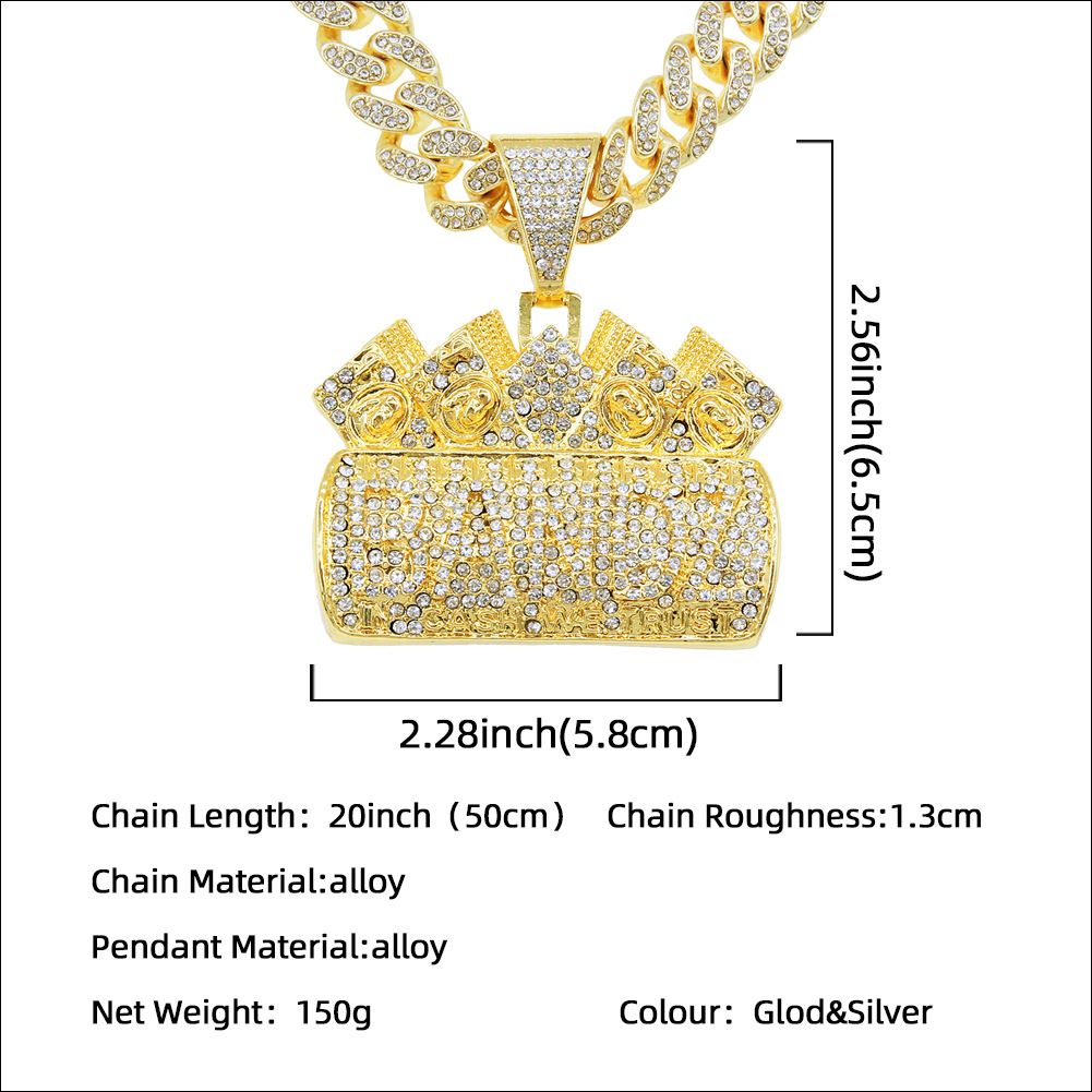 Letter Exaggerated Fashion Pendant Necklace