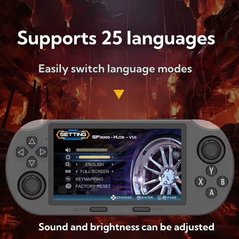 SF3000 Retro Handheld Video Game Console with 4.5 Inch 854*480 IPS Screen 3000mAh Portable Pocket Linux System Gaming Player