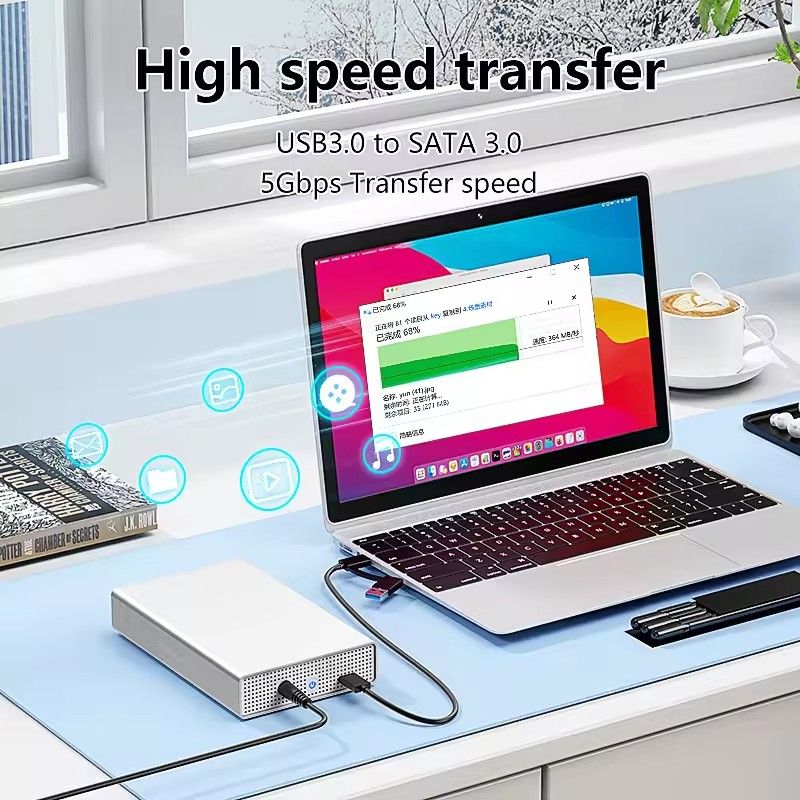 SAS/SATA mobile hard drive case 2.5/3 inch desktop notebook, all metal solid state drive case