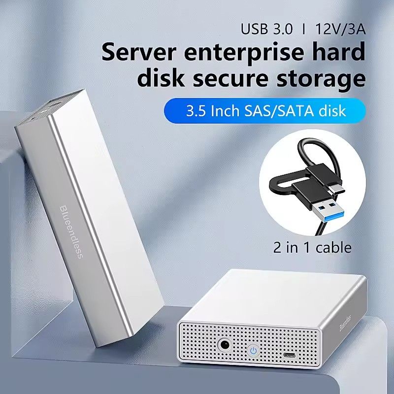 SAS/SATA mobile hard drive case 2.5/3 inch desktop notebook, all metal solid state drive case