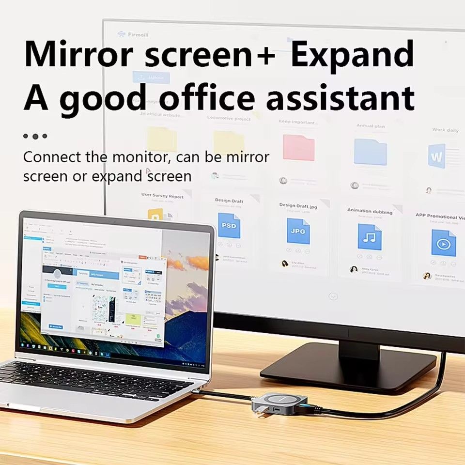 Magnetic USB C Hub with M.2 NVMe/SATA SSD Enclosure HDMI 4K 60Hz PD 100W USB 3.1 Docking station For Macbook iPhone 16/15 Pro