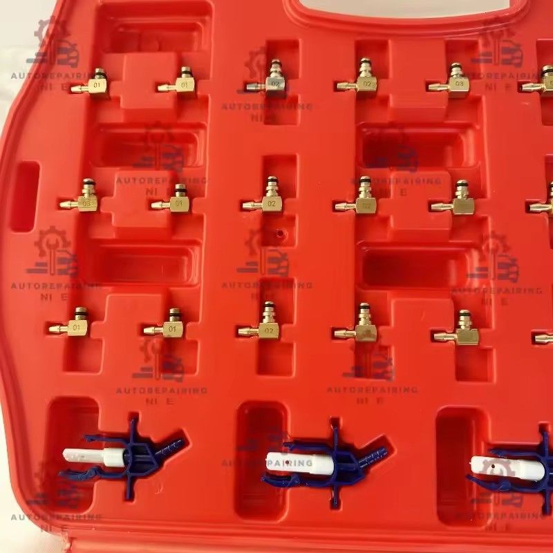 Common Rail Oil Return Flow Flow Test Tool Kit Diesel Injector Tester Auto Nozzle Fuel Injection Test Meter Adaptor Set