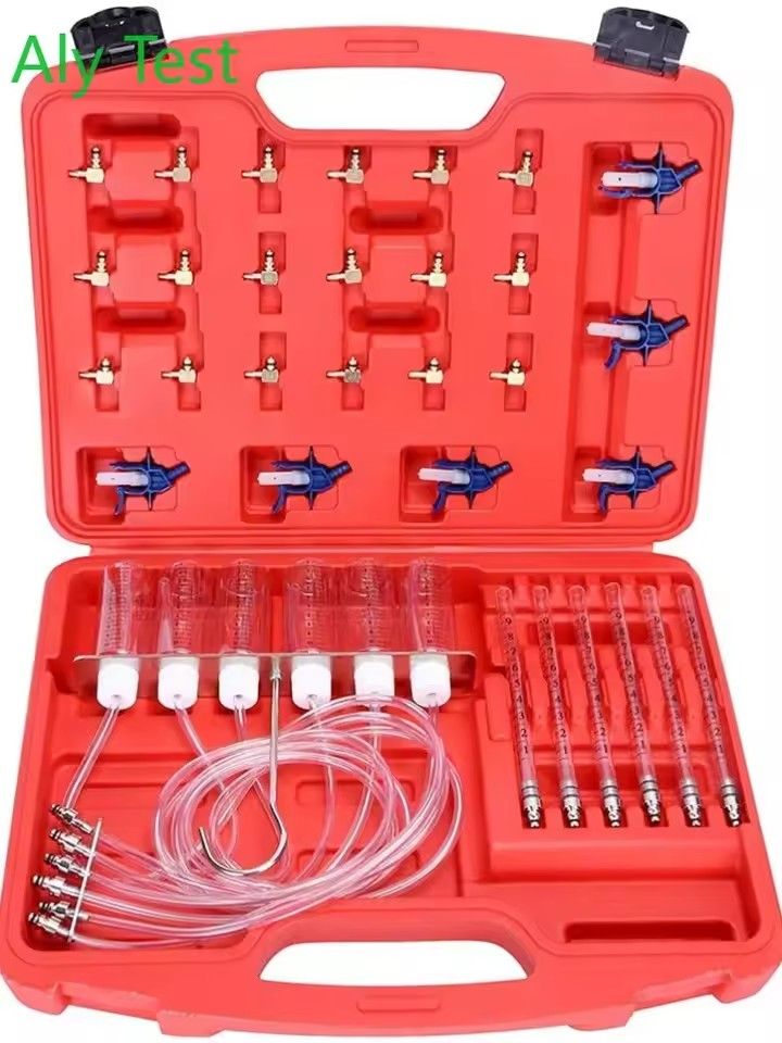 Common Rail Oil Return Flow Flow Test Tool Kit Diesel Injector Tester Auto Nozzle Fuel Injection Test Meter Adaptor Set