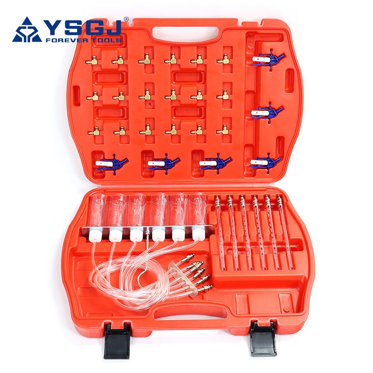 Common Rail Oil Return Flow Flow Test Tool Kit Diesel Injector Tester Auto Nozzle Fuel Injection Test Meter Adaptor Set