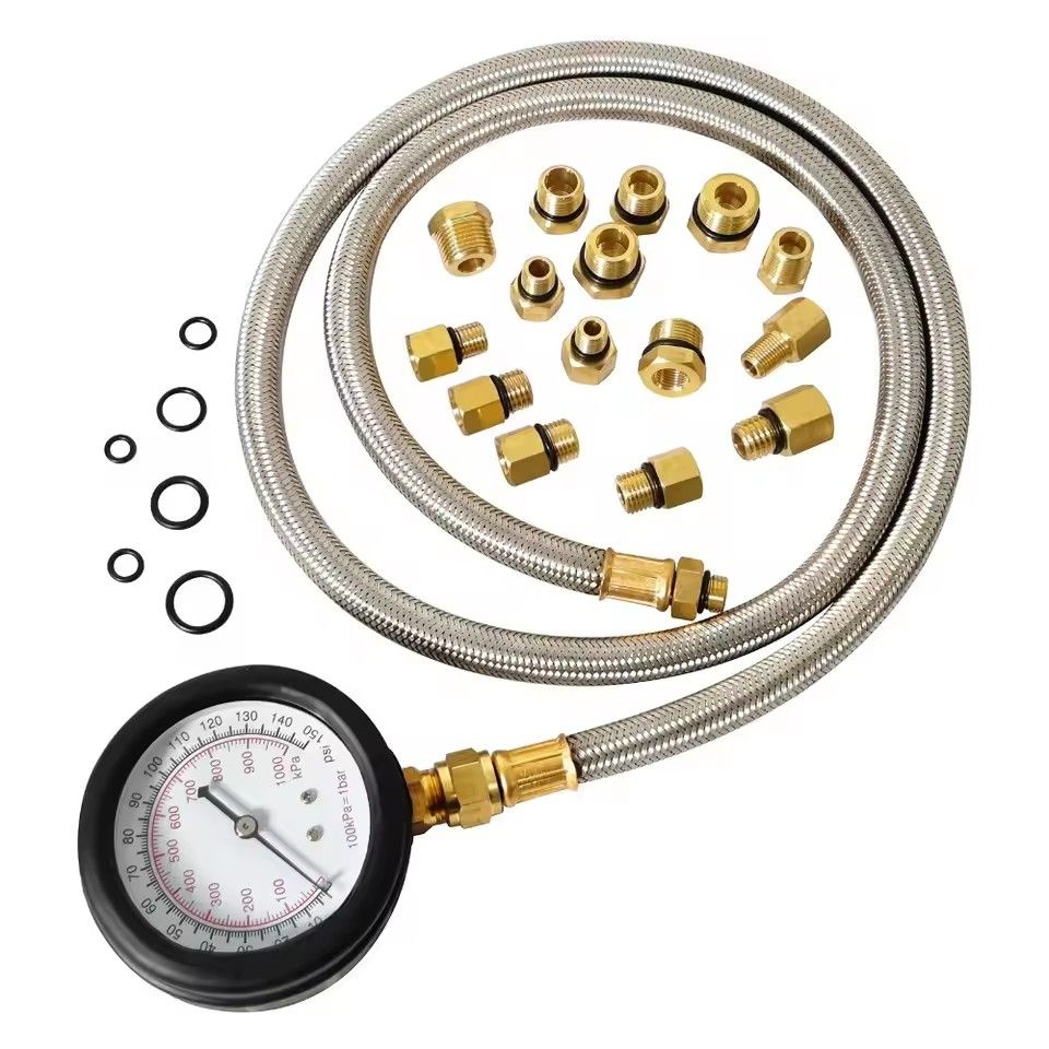 0-150 PSI Engine Fuel Injector Pump Pressure Tester Gauge Kit Oil Pressure Tester Tool Kit