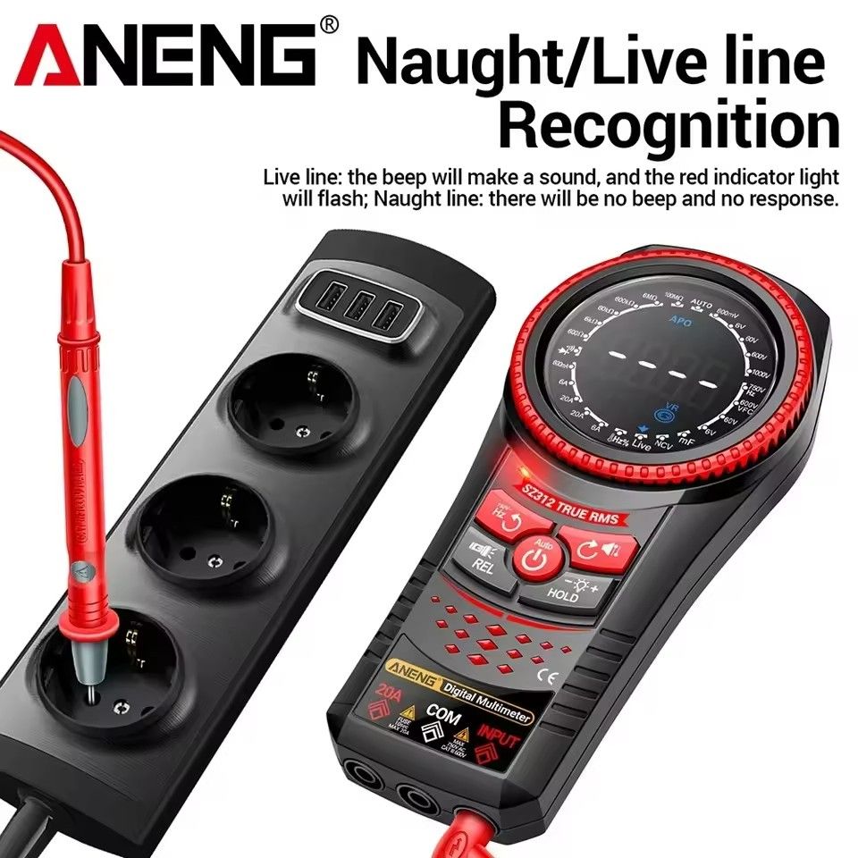 ANENG SZ312 Smart Turntable Tester AC/DC Voltage 20A Current Meter NCV Resistance Capacitor Test Repair Digital Multimeter Tools