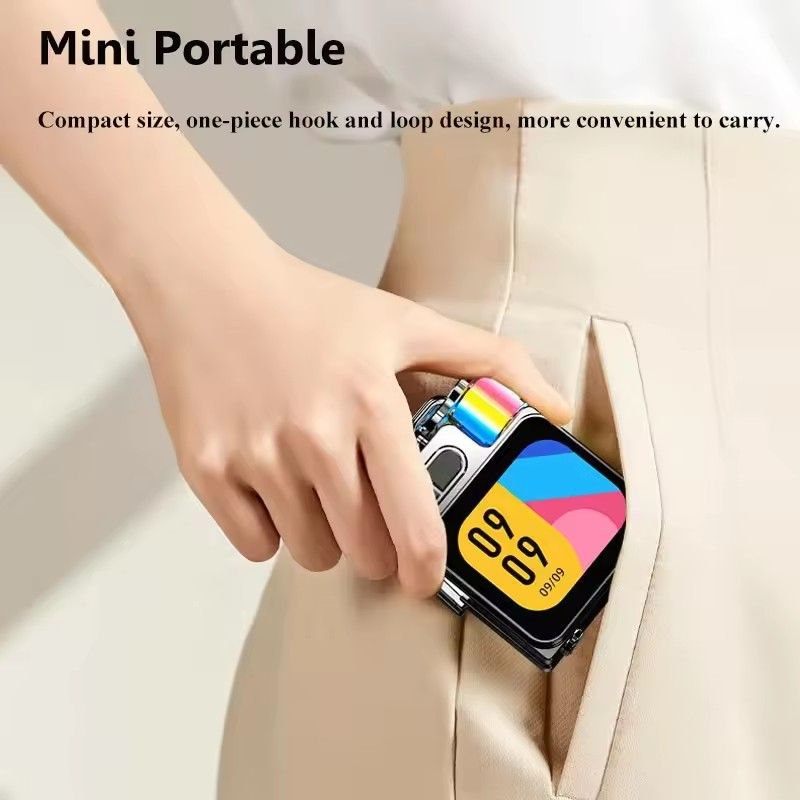 Smart Touch Screen Bluetooth Speaker Mini Portable Audio Player Wireless Handsfree Call MP3 Music Box Support TF Play APP Contro
