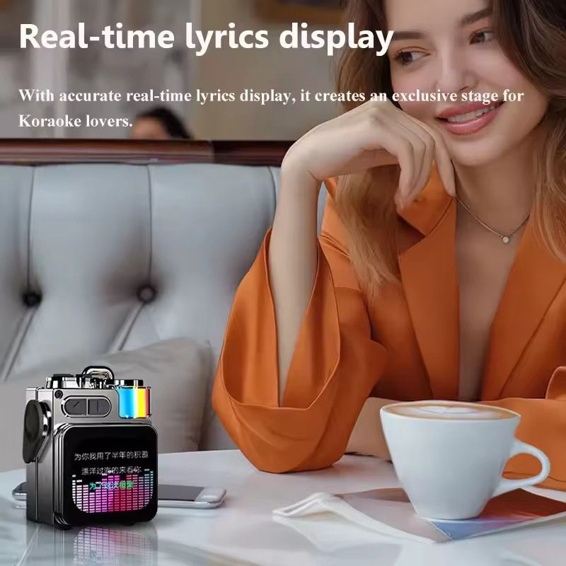 Smart Touch Screen Bluetooth Speaker Mini Portable Audio Player Wireless Handsfree Call MP3 Music Box Support TF Play APP Contro