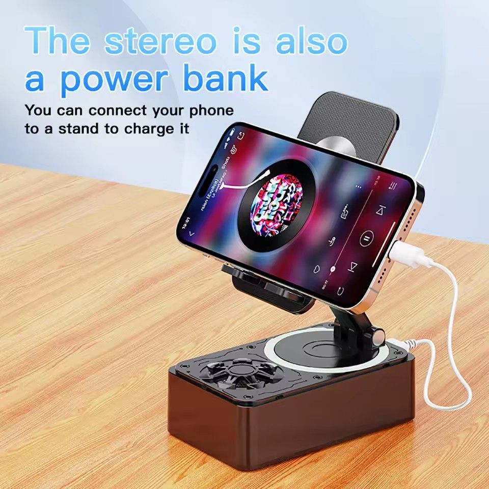3 in 1 Cell Phone Holder Stand With Bluetooth Speaker Phone Charging Portable Adjustable Desktop Live Lazy Phone Tablet Bracket