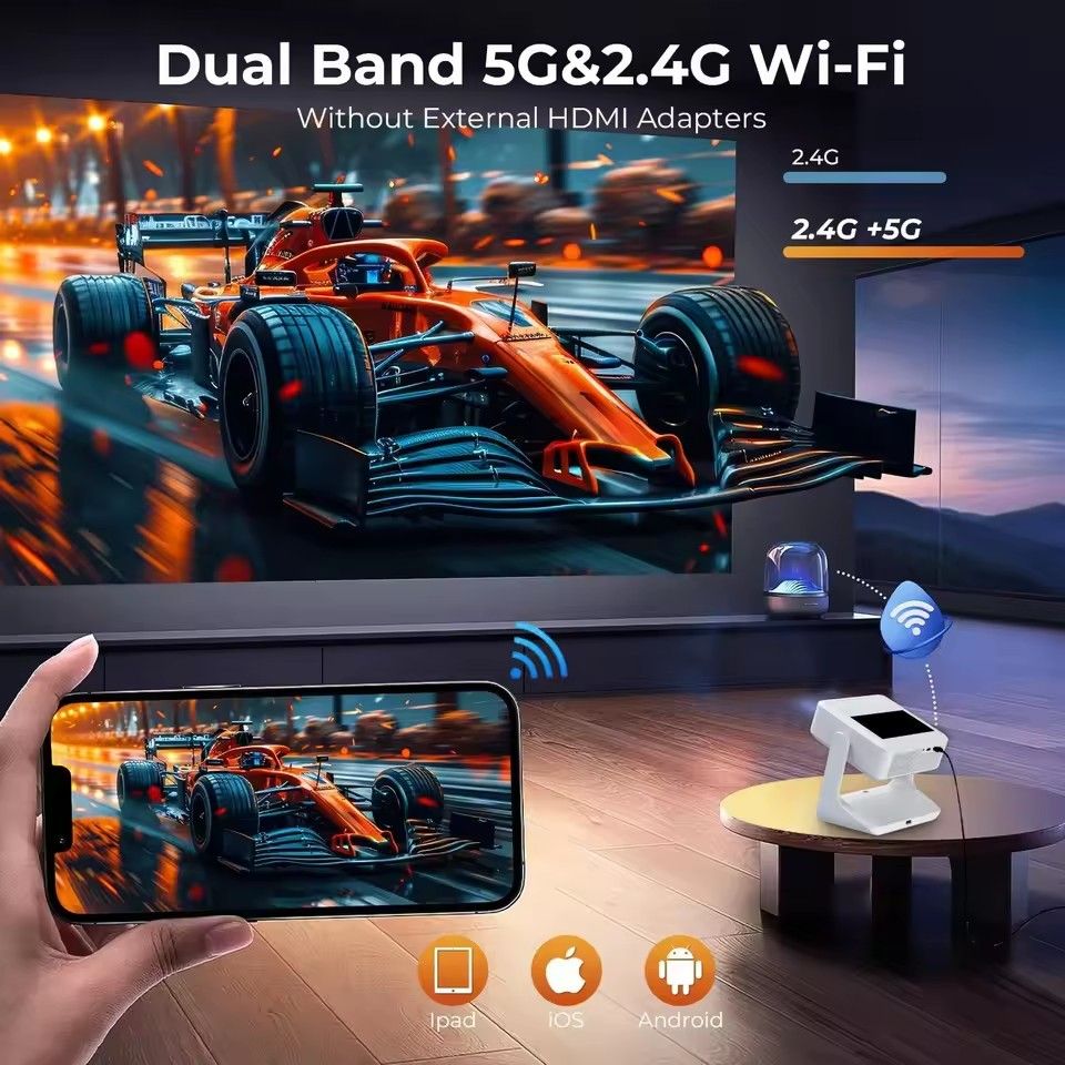 projector 4k A2pro 4K WiFi Projector - Dual Screen, Android OS, Home Theater, Supports Gaming & Karaoke