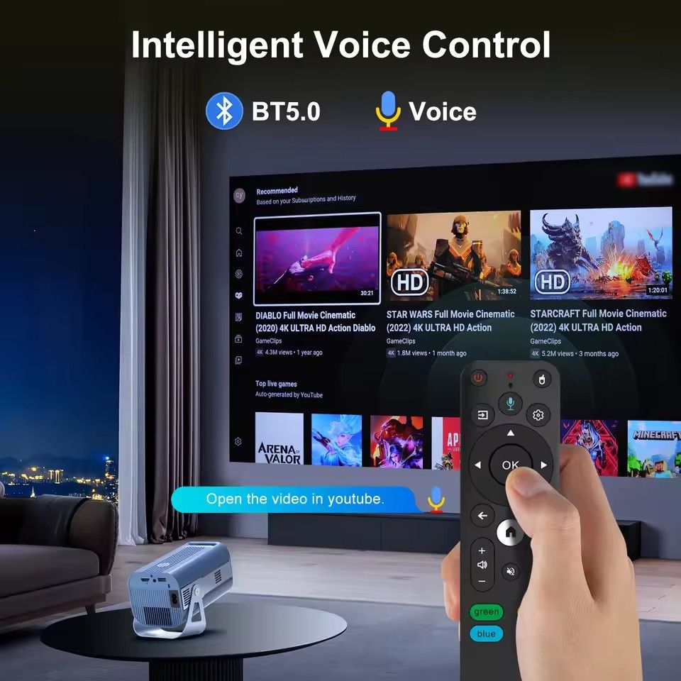 H96 MAX Projector B11 4K Android11 Dual Wifi6 200ANSI Allwinner H716 2GB 16GB BT5.0 1080P 1280*720P Home Cinema Outdoor Projetor
