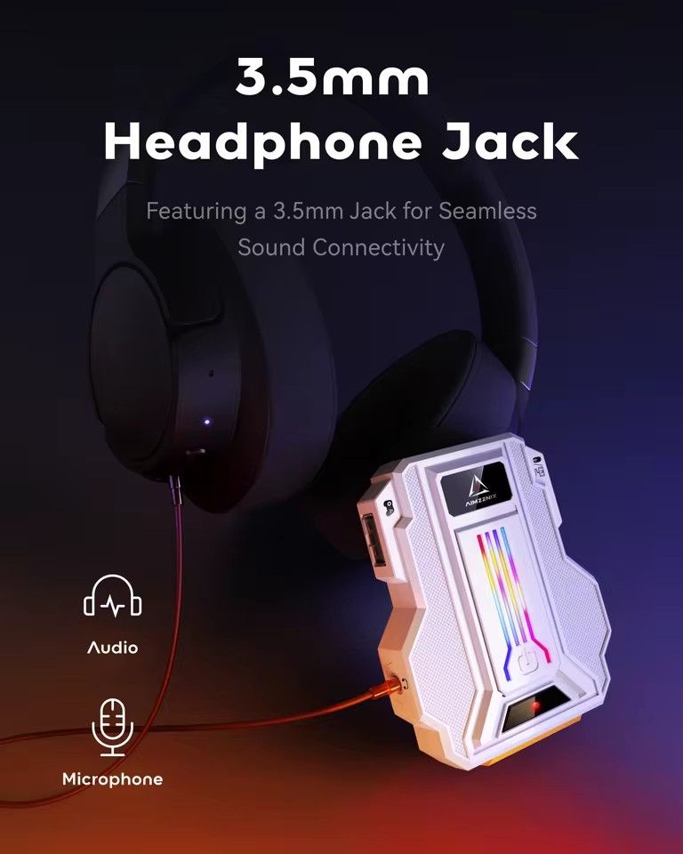 Aimzenix STRIKER PRO AX300 K&M Game Adapter for PS4, PS3, ONE,X360, XSS, XSX, N-Switch, Supports 3.5mm Headphones, App