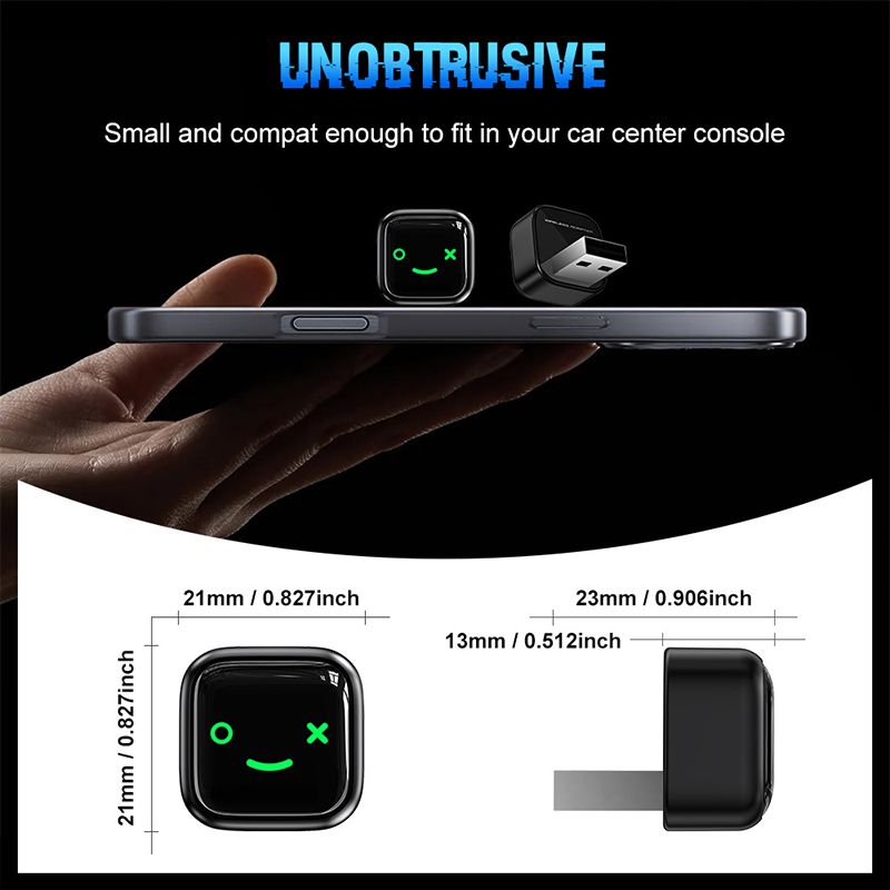 Wireless CarPlay Android Auto 2in1 AI Smart Box Mini Car Play Adapter Apple Carplay Wireless Android Auto Bluetooth for The Car