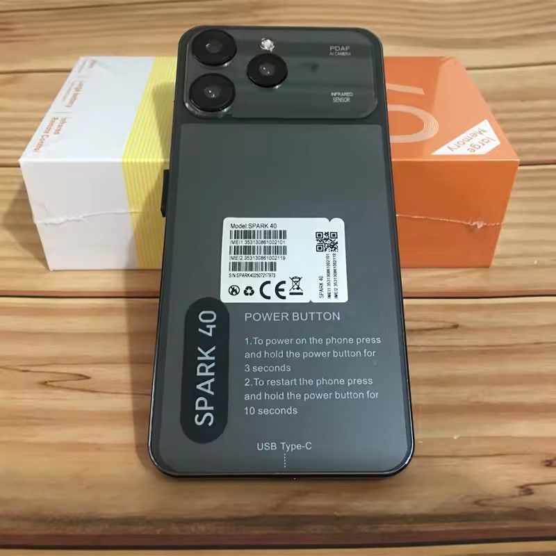 SPARK 40 Smartphone 3GB RAM 32GB ROM 6.6-Inch Cellphone Android 14 MTK6737 Quad Core 13MP+16MP Dual Camera 5000mAh Mobile Phone