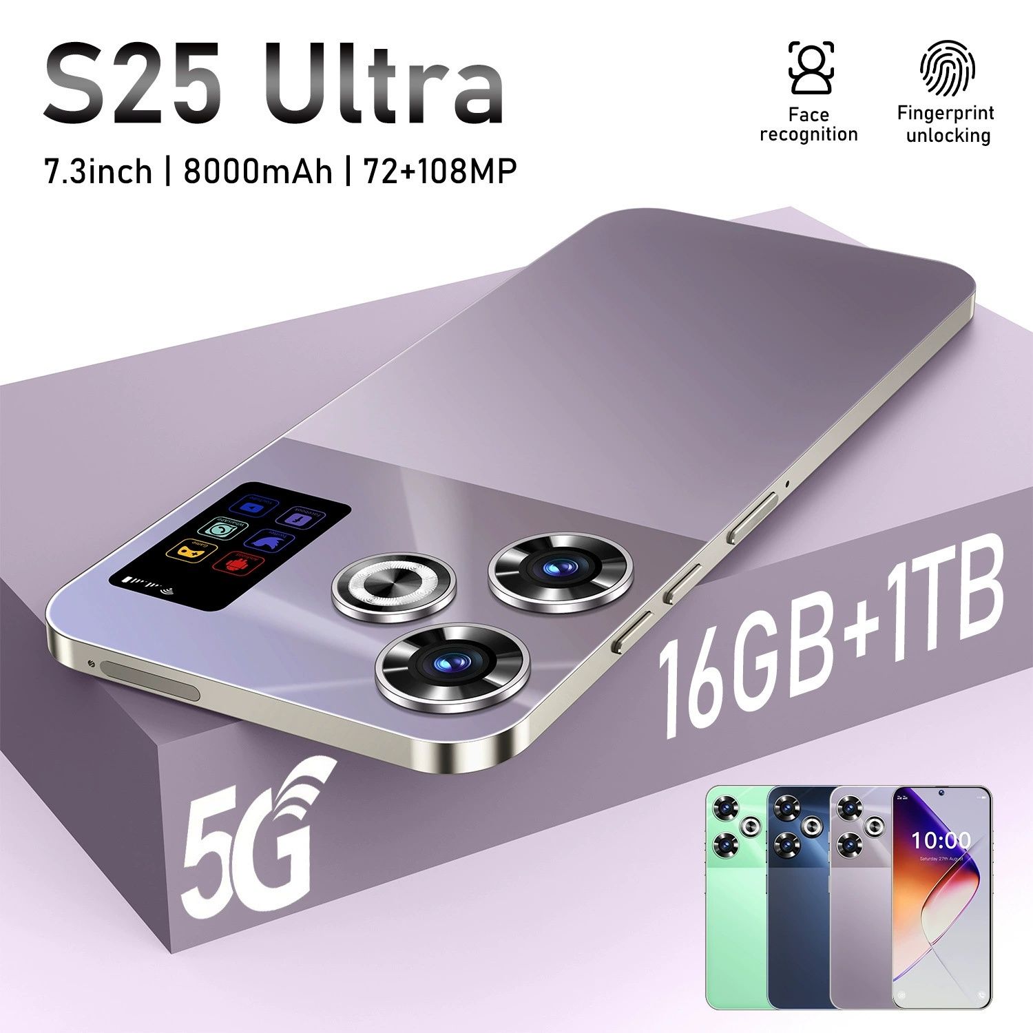 S25 Ultra, the latest cross-border mobile phone, featuring 16GB of memory and 1TB of storage, with an Android operating system and a 7.3-inch large screen, is a smart phone.