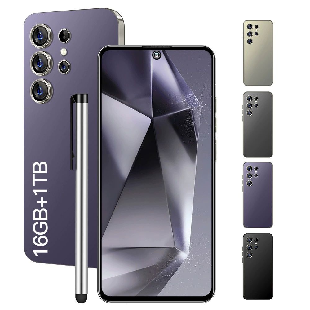 S24 Ultra cross-border mobile phone with a 7.3-inch large screen and 2+16GB storage capacity. Originating factory.