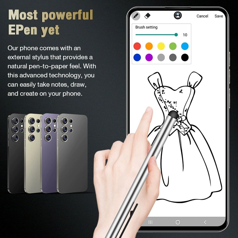 S24 Ultra cross-border mobile phone with a 7.3-inch large screen and 2+16GB storage capacity. Originating factory.