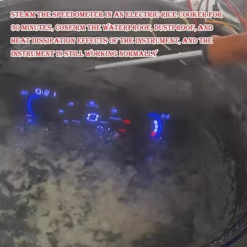 Motorcycle Digital Instrument Panel LED Tachometer 12V Speed and Mileage Display Suitable for 150 Bikes Enthusiasts